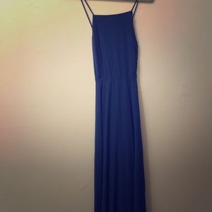 Navy blue maxi cocktail dress